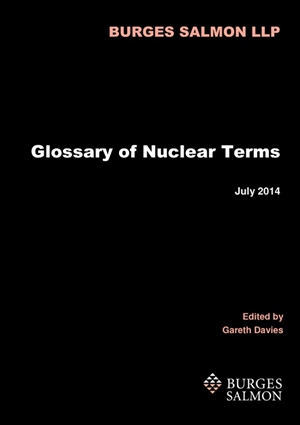 Burges Salmon Glossary of Nuclear Terms - cover