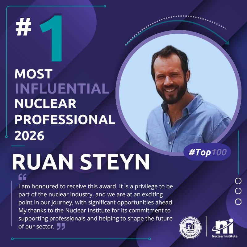 Top 100 Nuclear Influencer winner revealed at Nuclear Institute Awards 2026